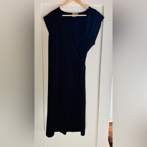 ASOS side Wrap Midi Dress Black